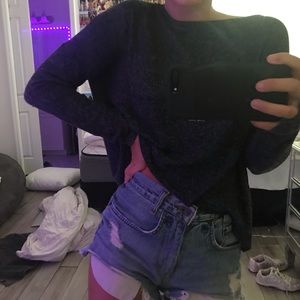 grey long sleeve top